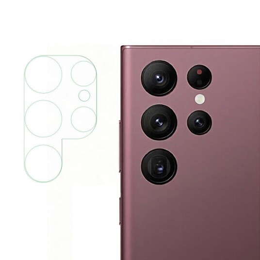 INCOVER Samsung Galaxy S23 Ultra Kameralinse Beskyttelsesglass - Gjennomsiktig