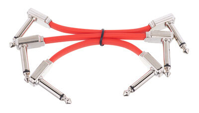 Ernie Ball Rød Flat Ribbon Patch Cable 3""