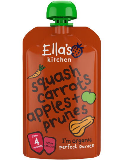 Ellas Kitchen Ella´s Kitchen Squash, Søte Poteter & Pastinakk 120g Ellas Kitchen Ella´s Kitchen Squash, Søte Poteter & Pastinakk 120g