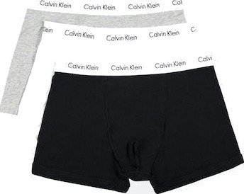 Calvin Boksershorts - 3-Pack Mid Rise Trunks Cotton Stretch Grå Female XL Calvin Boksershorts - 3-Pack Mid Rise Trunks Cotton Stretch Grå Female XL