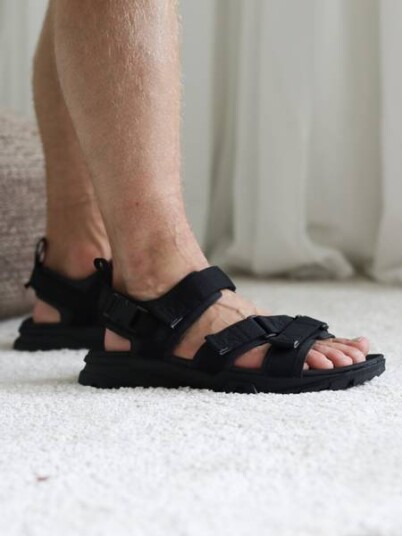 Timberland Men's Garrison Trail Webbing-Strap Sandal Sort 44 Man