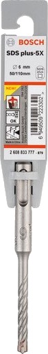 Bosch SDS-Plus 5X Hammerbor 6mm for Betong og Murverk 110mm Bosch SDS-Plus 5X Hammerbor 6mm for Betong og Murverk 110mm