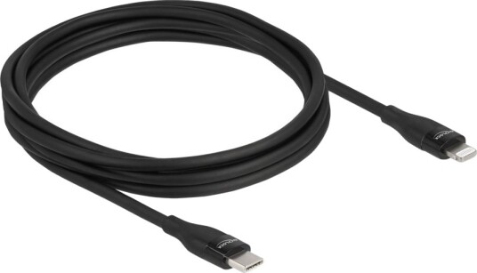 Delock Lightning-Kabel 24 Pin Usb-C Hann Til Lightning Hann 2 M Svart Power Delivery-Støtte