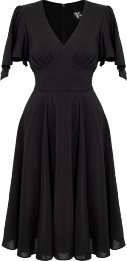 Hell Bunny Middellang kjole Titania Dress XS til L Damer svart