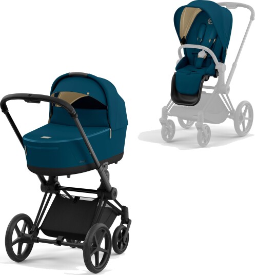 Cybex Komplett Barnevogn Priam Matt Black/Mountain Blue