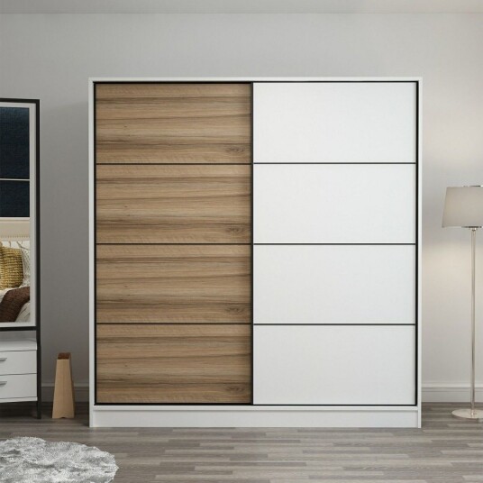 Fruitland Garderobe 220 cm - Brun/Hvit