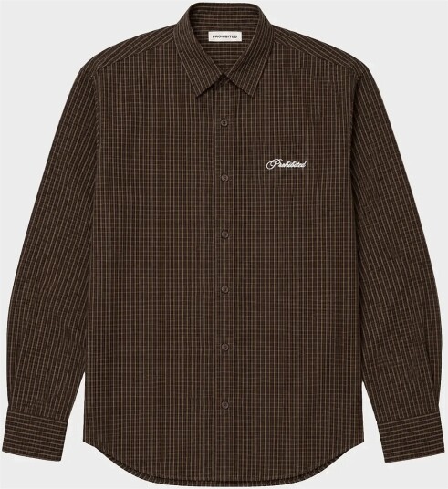 Prohibited Revoke Dress Shirt BROWN XXL Prohibited Revoke Dress Shirt BROWN XXL