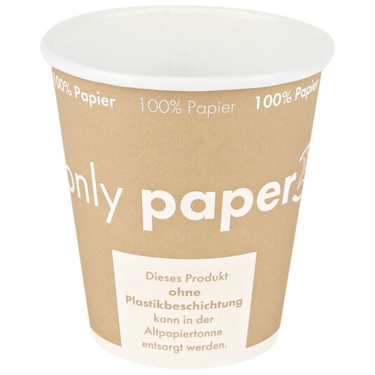 NATUREStar Drikkebeger Only Paper 25 cl 9x9.5 cm (ØxH) Brun 50 Stykk / Forpakning
