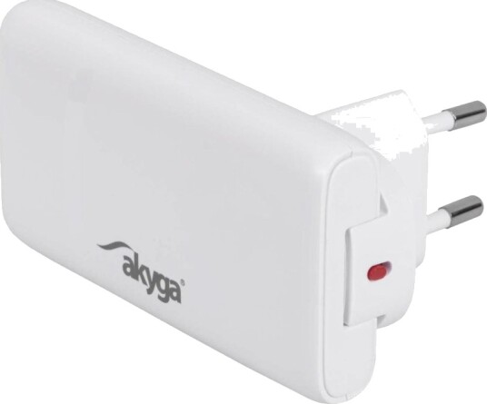 Akyga Ak-Ch-31 65W Nettlader Usb-C Usb-A Pd Gan 5-20V 1.35-3A Hvit