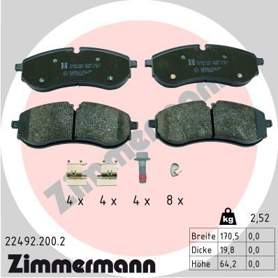 Bremseklosser ZIMMERMANN 22492.200.2