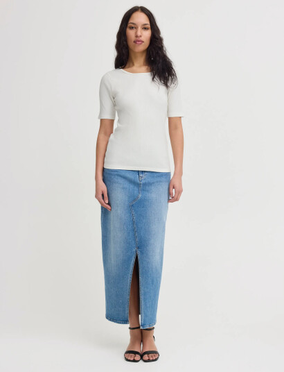 ICHI Ihpalmer Rib Ss - White - XL
