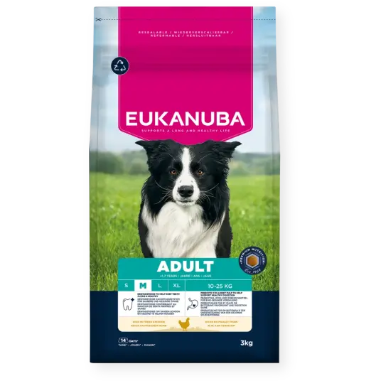 Eukanuba Tørrfôr til Voksne Middelstore Hunder 3 kg med Kylling