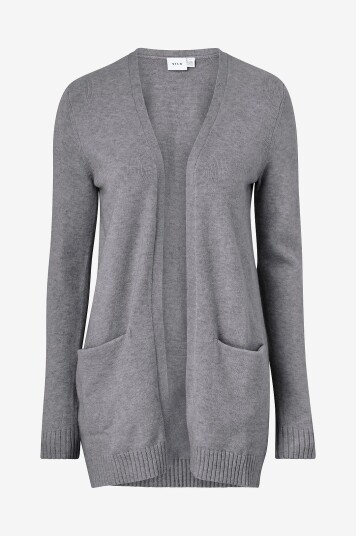 Vila Cardigan viRil L/S Open Knit Grå