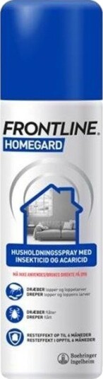 Frontline Homeguard Spray 250 ml - Effektivt Flått- og Loppemiddel for Hjemmet