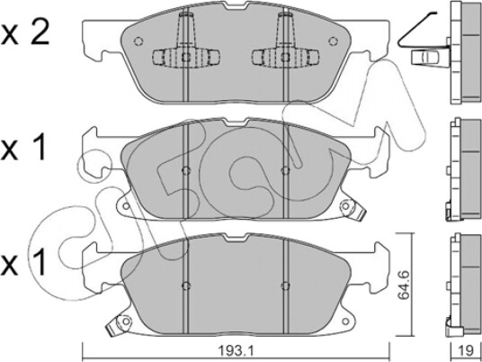 Bremseklosser sett CIFAM 822-1117-0