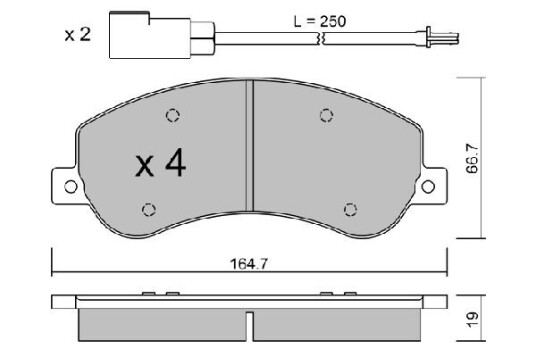 Bremseklosser AISIN BPFO 1014