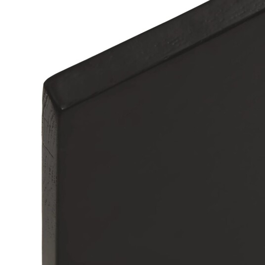vidaXL Vegghylle m?rkegr? 40x10x2 cm behandlet heltre eik