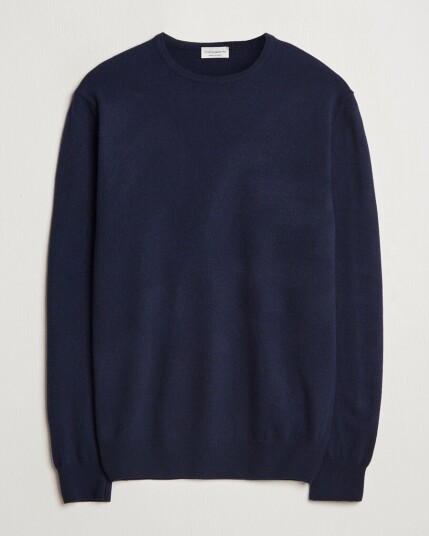 Morgano Wool/Cashmere Crewneck Navy