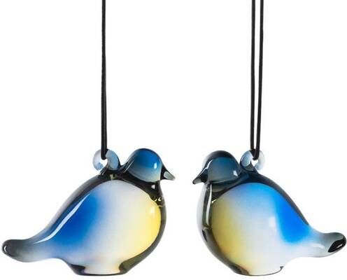 Blåmeis Hengepynt 5 Cm 2 Pk Hadeland Glassverk