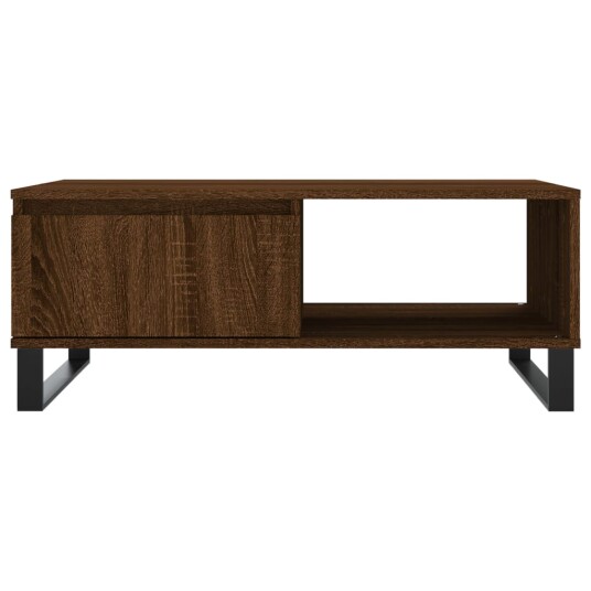 vidaXL Salongbord brun eik 90x60x35 cm konstruert tre vidaXL Salongbord brun eik 90x60x35 cm konstruert tre
