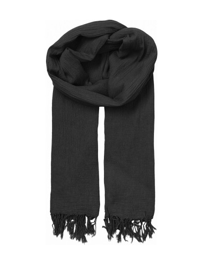 Becksöndergaard Solid Ilona Scarf - Black - ONE SIZE Becksöndergaard Solid Ilona Scarf - Black - ONE SIZE