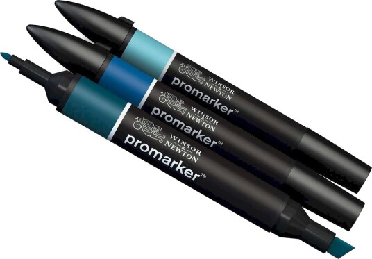 Winsor & Newton Promarker - 3 stk - Bl?? nyanser