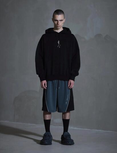 HAN Kjøbenhavn Diamond Oversized Hoodie - Black - L