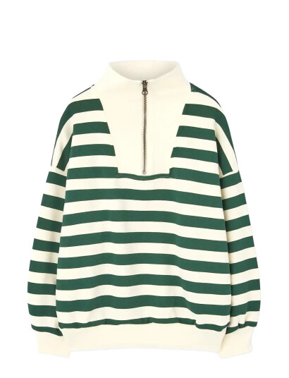THE ANIMALS OBSERVATORY Stripes Freen Blowfly Sweatshirt - Green - 8 Y THE ANIMALS OBSERVATORY Stripes Freen Blowfly Sweatshirt - Green - 8 Y