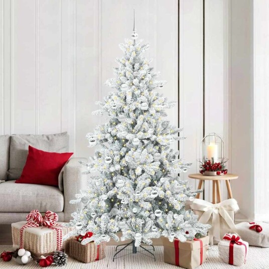  Kunstig sammensatt juletre med 300 LED med stativ 180 cm PVC