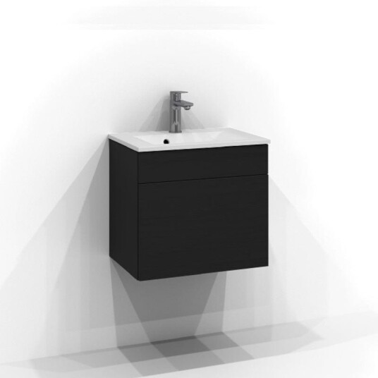 Svedbergs Poem Plan Servantskap Slim D35 med 1 Skuff Svart ask / 50cm SV-3355141