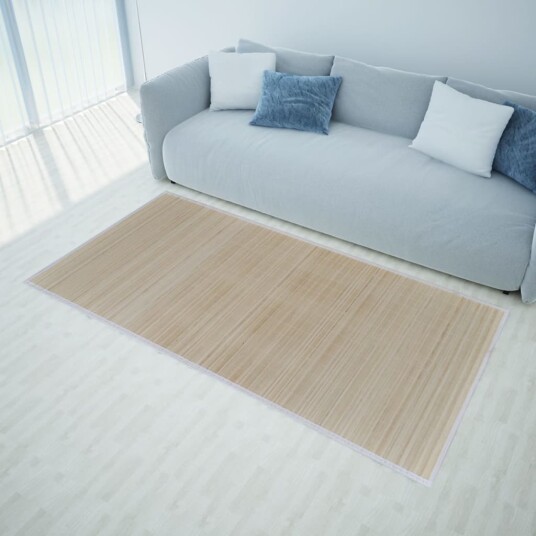 vidaXL Tepper i naturlig bambus rektangulær 4 stk 120x180 cm vidaXL Tepper i naturlig bambus rektangulær 4 stk 120x180 cm