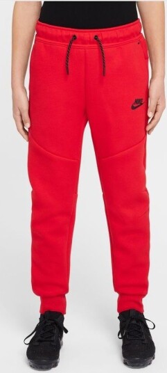 Nike Joggebukse NSW Tech Fleece Rød/Svart Barn størrelse X Large