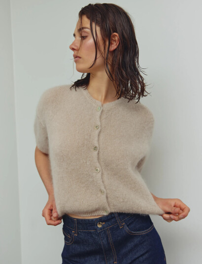 Noella N Lorell Knit Cardigan Beige S/M Noella N Lorell Knit Cardigan Beige S/M