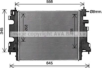 PRASCO RT2659 Radiator motorkjøling PRASCO RT2659 Radiator motorkjøling