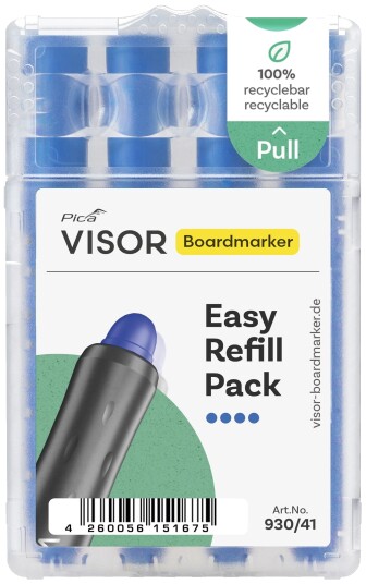 Pica Marker Visor Refill Whiteboard-tusj 4 stk Bl??