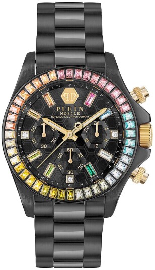 Philipp Plein Dameklokke PWSBA0623 Street Couture Sort/Stål Ø38.5 mm Philipp Plein Dameklokke PWSBA0623 Street Couture Sort/Stål Ø38.5 mm