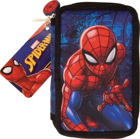 Marvel Spider-Man Dobbelt Pennal m/ skrivesaker