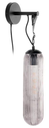 Norlux Tubus vegglampe - Svart/Smoke Norlux Tubus vegglampe - Svart/Smoke