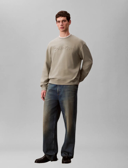 Calvin Klein Eu Sportswear Graphic Crewneck   Khaki green   XXL