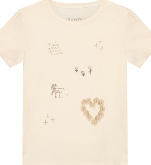 Minymo T skjorte   Frøperle   Minymo   5 år (110)   T skjorte Beige Hvit