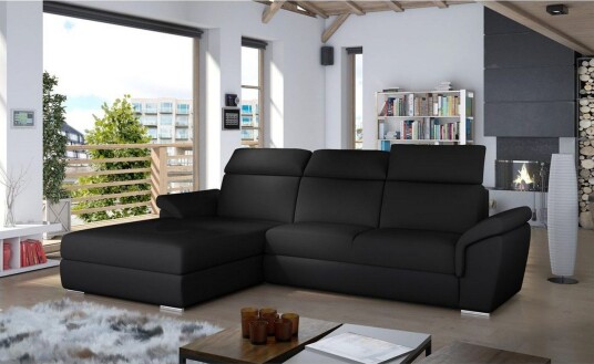 Hjørnesofa Eltap Trevisco 272x216x100 cm Soft 11 Svart Venstre