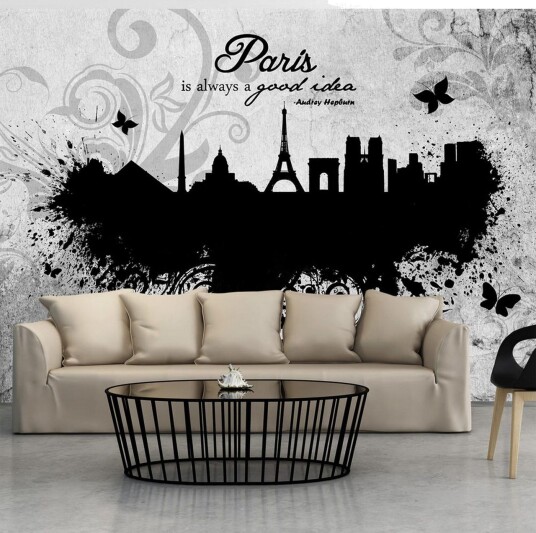 Fototapet Paris Is Always A Good Idea B&W 250x175 - Artgeist sp. z o. o.