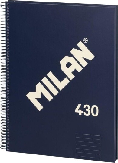 Milan Spiralhefte A4/80K Linjer 1918 Blå Milan