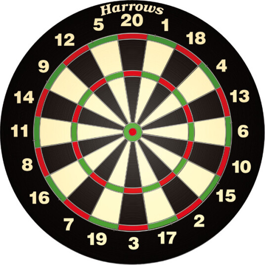 Harrows Darts World Champion Family Dart Game Dartboard Sort Grønn Rød Gult Bust 45,7 cm 18" 6 stykker Harrows Darts World Champion Family Dart Game Dartboard Sort Grønn Rød Gult Bust 45,7 cm 18" 6 stykker