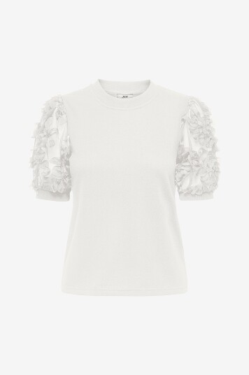 JDY   Topp jdyFairview Life S/S Sweat Jrs   Hvit