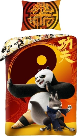 Kung Fu Panda Warrior Sengetøj 140 X 200 Cm 100 Procent Bomuld