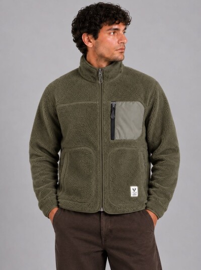 Fat Moose Wood Fleece Jacket Grønn XXL