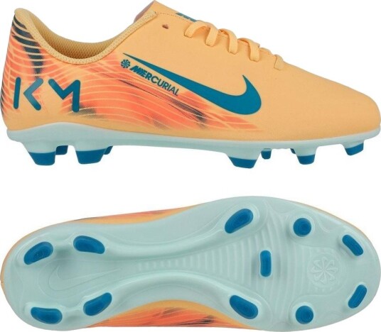 Nike Mercurial Vapor 16 Club MG Mbappé Personal Edition Oransje/Neo Turkis/Grønn Barn Multi Ground (MG) størrelse 38