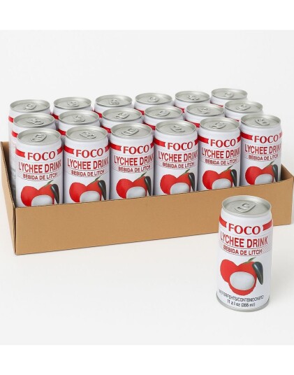 24stk FOCO Lychee Drink 350 ml   Hel Eske Thailand
