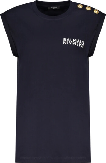 Balmain Dame Topper Blå M, Balmain Dame Topper Blå M,